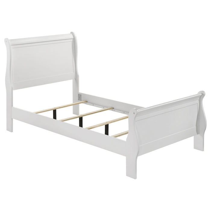 Louis Philippe Sleigh Panel Bed