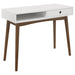 Bradenton 1-drawer Writing Desk White and Walnut image