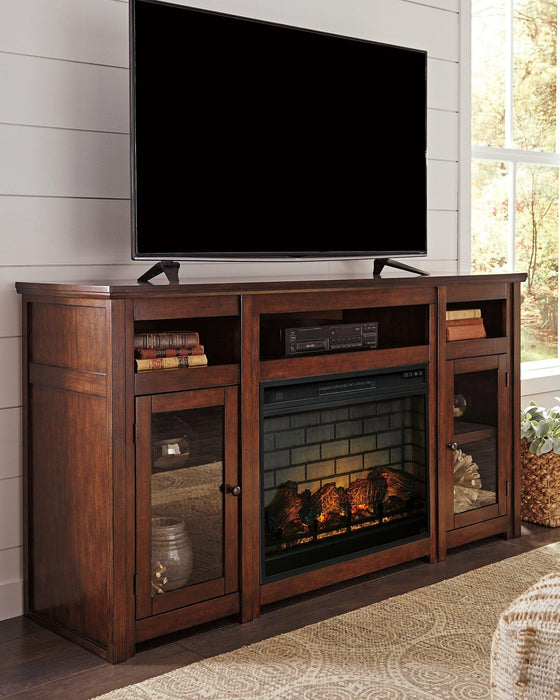 Harpan 72" TV Stand with Electric Fireplace