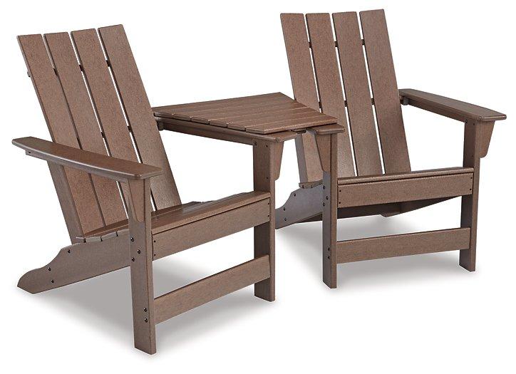 Emmeline Outdoor Adirondack Chairs with Tete-A-Tete Connector