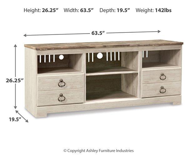 Willowton 4-Piece Entertainment Center with Electric Fireplace