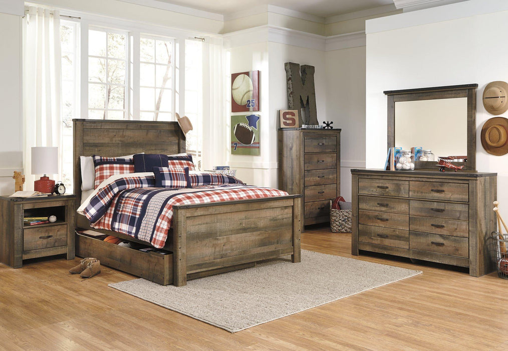 Trinell Bed with 2 Storage Drawers