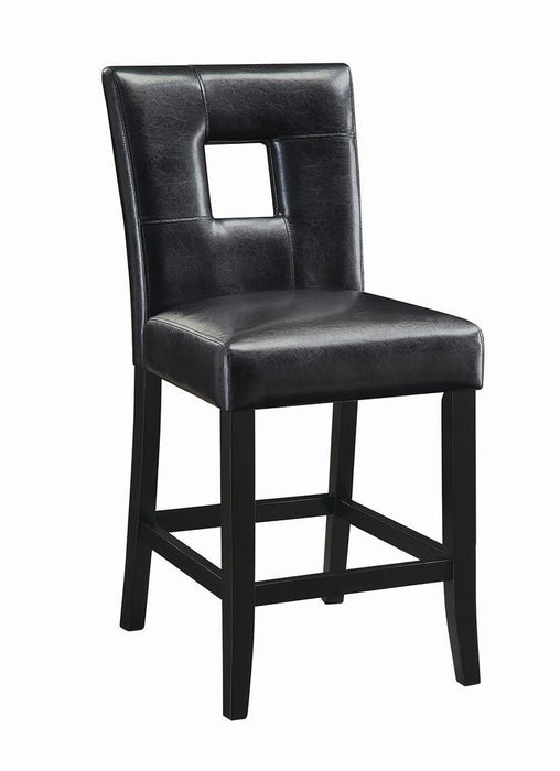 Shannon Open Back Upholstered Dining Chairs Black (Set of 2)