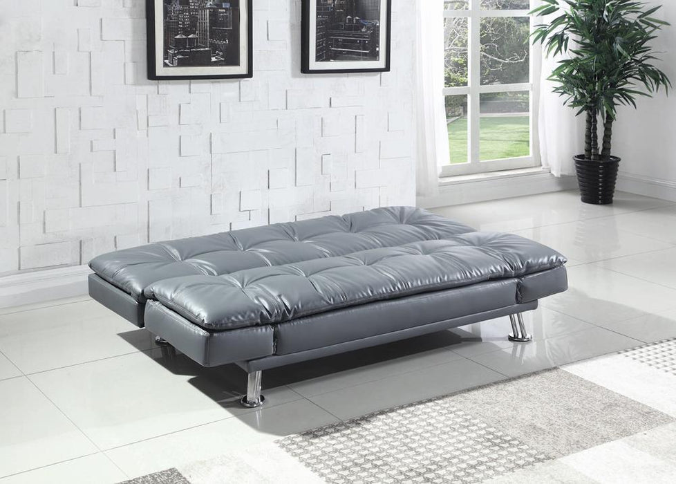 Dilleston Tufted Back Upholstered Sofa Bed Grey