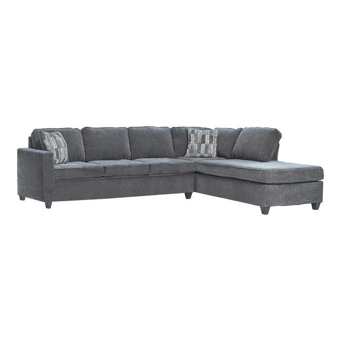 Mccord 2-piece Cushion Back Sectional Dark Grey