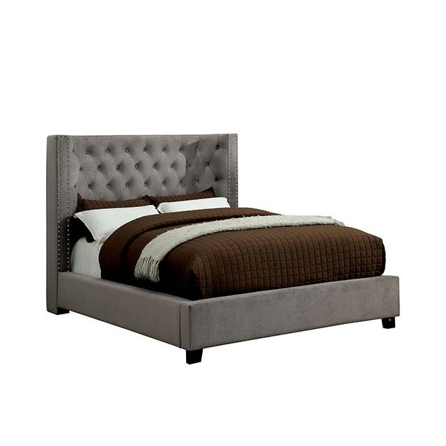 Cayla Bed Silver & Grey