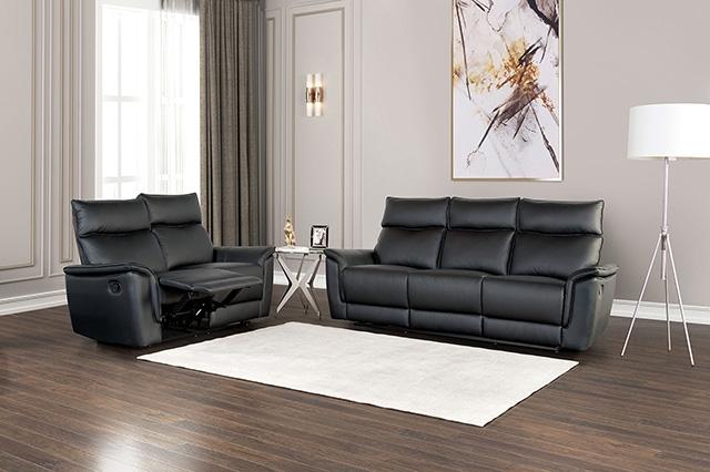 Bienne Sofa Manual Recliner White & Black