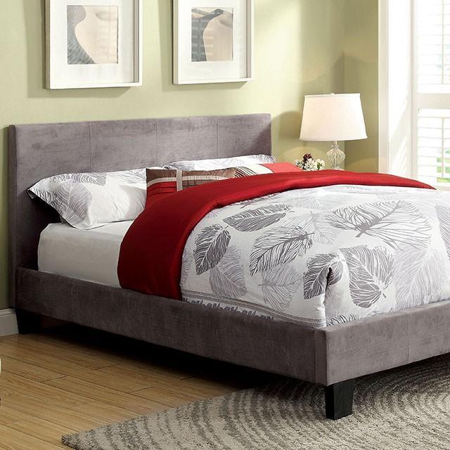 Winn Park Bed Espresso, Velvet, & White