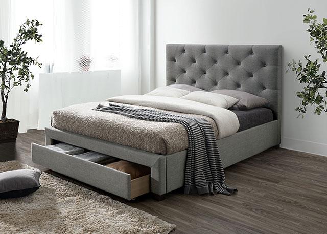 SYBELLA Cal.King Bed, Gray