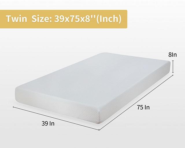 Artemisia 8" Memory Foam Mattress White